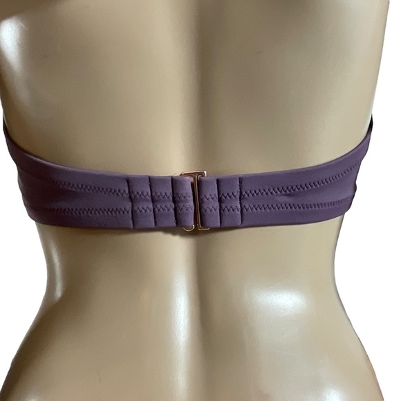Shade & Shore Purple Crochet Halter Bikini Swim Top size 38D - Picture 9 of 11